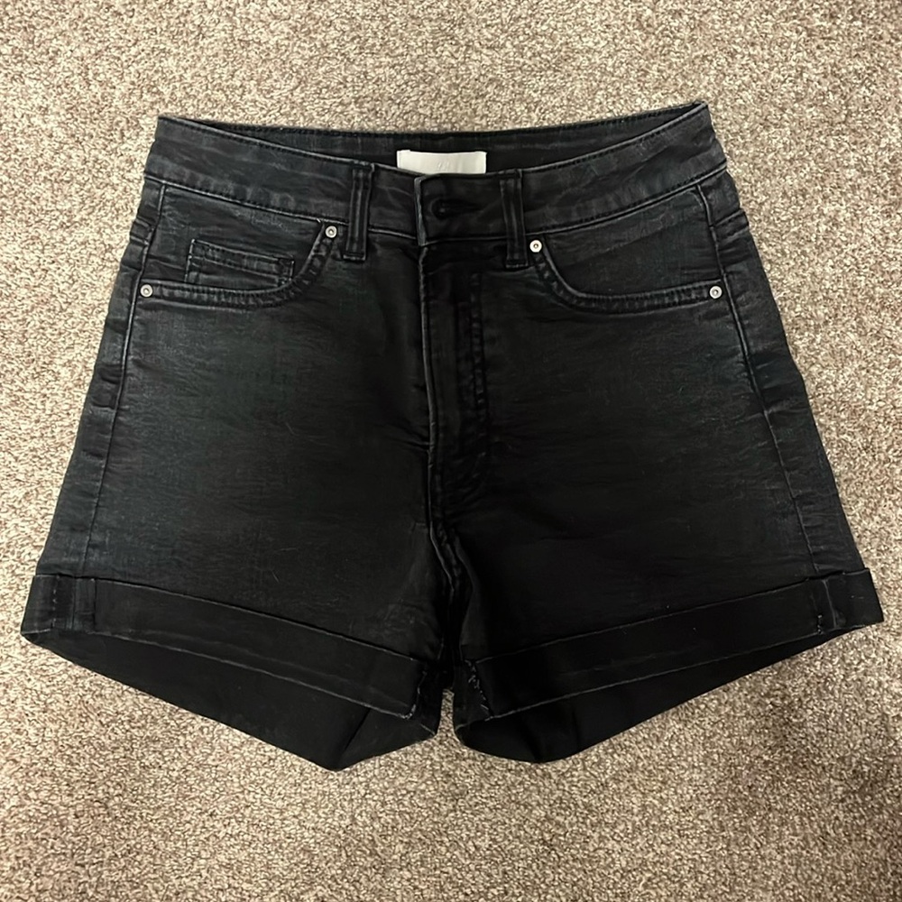 H&M Black High Waisted Jean Shorts